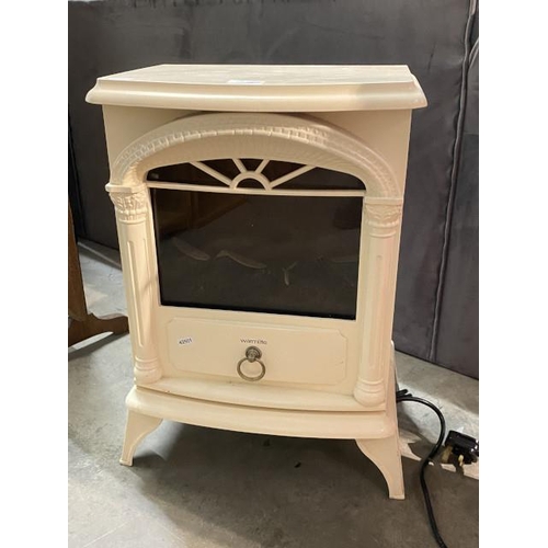 129 - Warmlite electric stove heater - model: WL46012C in cream 55H 28W 25D