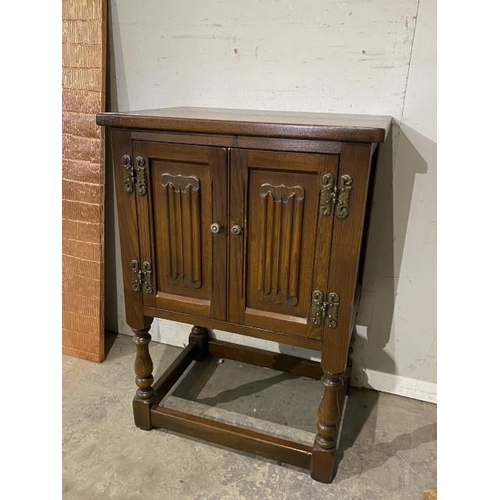 154 - Old Charm oak 2 door cupboard 72H 51W 35D