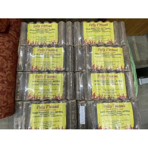 217 - 8 bags of 100% natural briquettes with certificate of analysis results