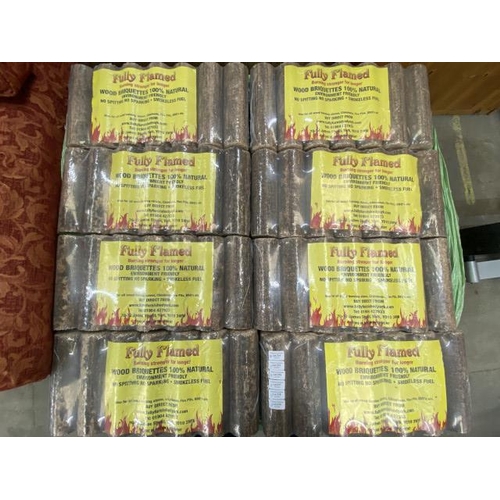 218 - 8 bags of 100% natural briquettes with certificate of analysis results