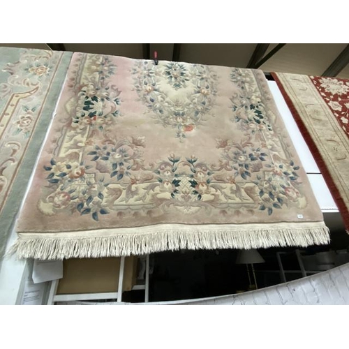 263 - Pink Chinese style carpet 290 x 185cm