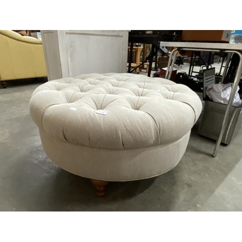 285 - Charles Stewart button back ottoman 45H 90cm diameter