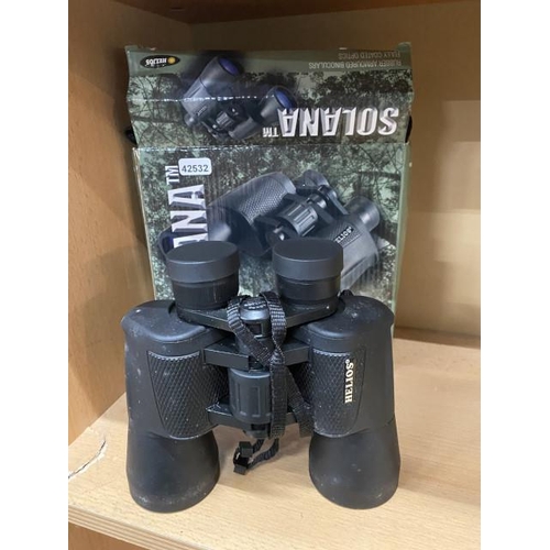 313 - Cased Helios Solana 10x50 binoculars with box