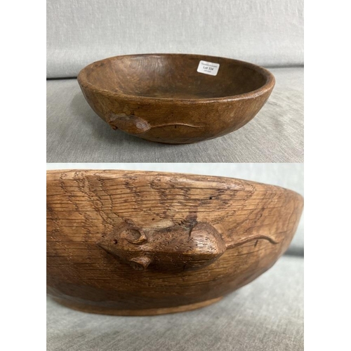 334 - Robert ‘Mouseman’ Thompson early oak fruit bowl (24cm diameter)