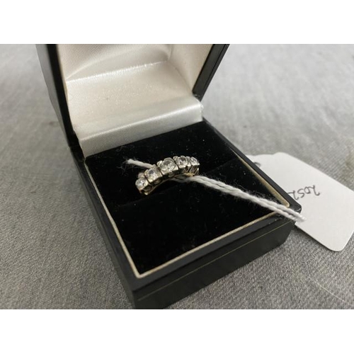 361 - 9ct gold with 5 diamonds ring 3.6g (Size L)