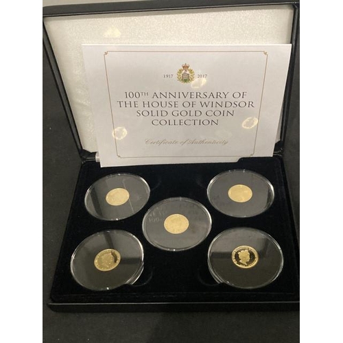 386 - “Jubilee Mint” 100th Anniversary of the House of Windsor Solid Gold Coin Collection 
Metal: Struck i... 