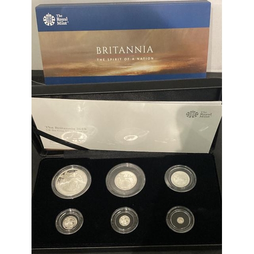 397 - “The Royal Mint” The Britannia 2019 UK Six-Coin Silver Proof Set.
Certificate of Authenticity: 797/9... 