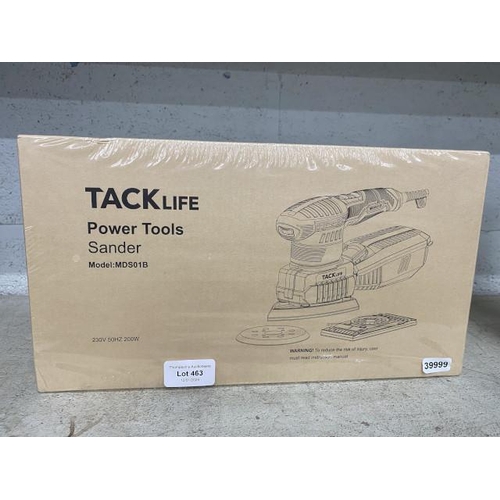 463 - Boxed Tack Life sander model MDS01B NEW