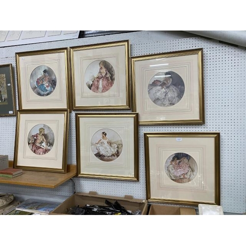 479 - Set of 6 gilt framed Russell Flint prints 50x52cm