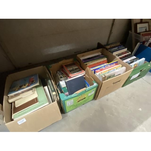 545 - 4 boxes of books inc. Burmantofts Pottery, The Lyle official antiques guide 1992, A Handful of Histo... 