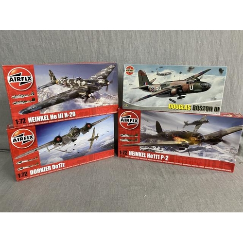 83 - AIRFIX A06014 Heinkel He111 P-2, A05021 Heinkel He 111 H-20, A05010 Dornier Do17z & A04033 Douglas B... 