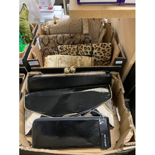 500 - 9 boxes of leather and suede handbags including Dents, Nica, Susie Smith, Autograph, Accessorize, Li... 