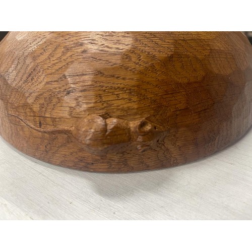 334 - Robert ‘Mouseman’ Thompson early oak fruit bowl (24cm diameter)