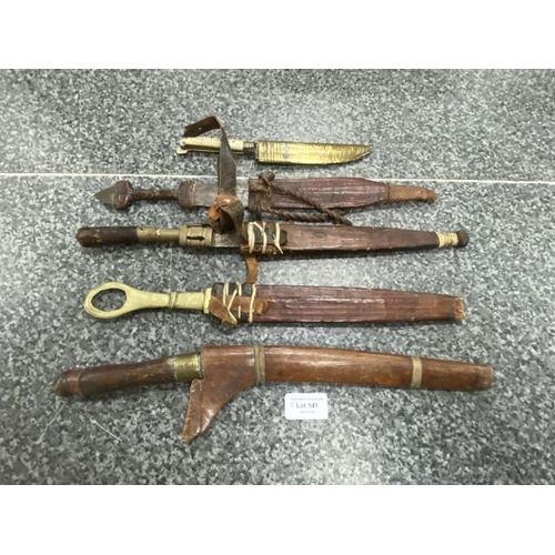 141 - 5 Middle Eastern daggers