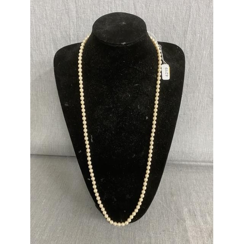 262 - Vintage Majorica pearl necklace with 925 silver gilt clasp