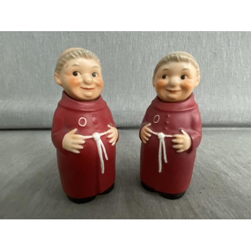 300 - Two Goebel Cardinal Friar Tuck Monks both oil cruets