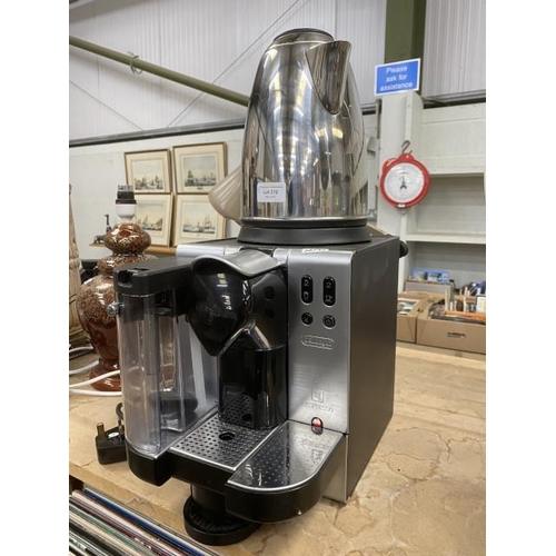 310 - DeLonghi Nespresso coffee machine & Morphy Richards kettle