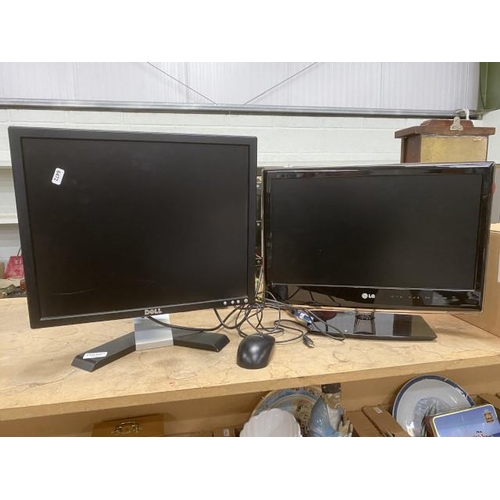 314 - LG 19LV250U TV & Dell LCD 19