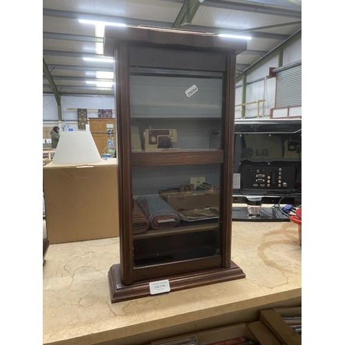 318 - Mahogany apprentice glazed cabinet 50H 28W 10D