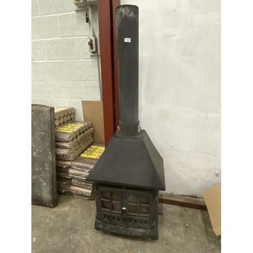 365 - Hunter wood burning stove with flue 90H 60W 40D without flue