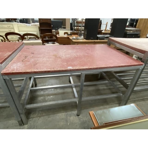 383 - Butchers preparation table 85H 152W 91D