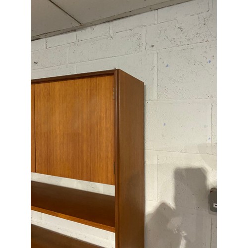 69 - Mid Century G Plan teak bookcase (splits into 2 sections) 198H 232W 46D