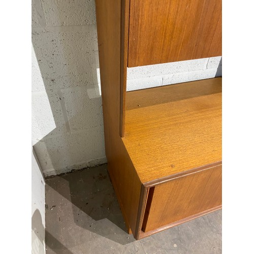 69 - Mid Century G Plan teak bookcase (splits into 2 sections) 198H 232W 46D