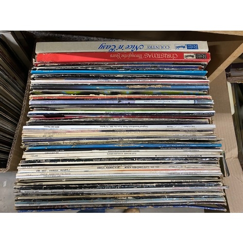 307 - 3 boxes of LP's inc. The Beatles Ballads, The Rolling Stones, The Moody Blues, Elvis, Stevie Wonder ... 