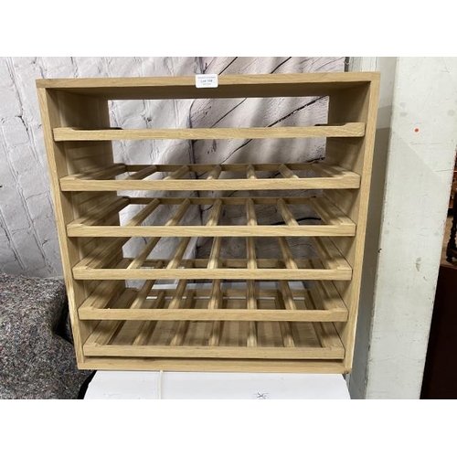 108 - 36 bottle oak wine rack 60H 60W 30D