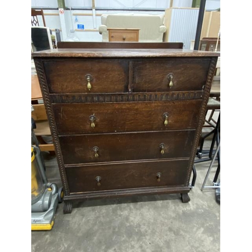 115 - Waring & Gillow oak chest 113H 95W 50D