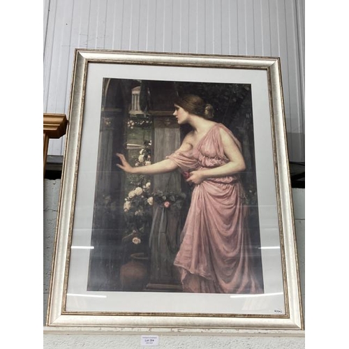 304 - Gilt framed 'Psyche Entering Cupid's Garden' print by John William Waterhouse (English 1849-1917) 69... 