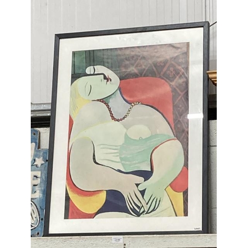 306 - Black framed 'The Dream' print by Pablo Picasso (Spanish 1881-1973) H 85 x 64cm