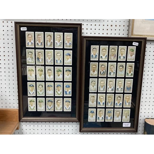 325 - 2 framed sets of Player's cigarette cards 29x47cm