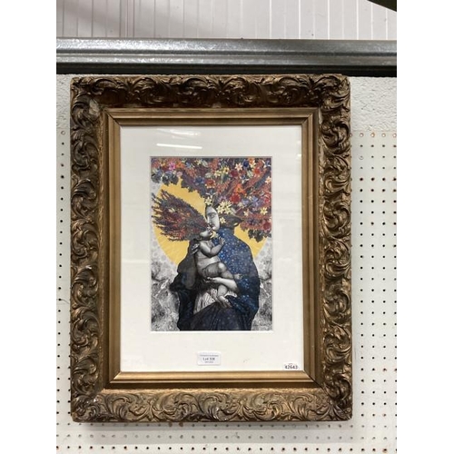 326 - Gilt framed 'Mother and Child' print by Dan Hillier (British 1973-) 45 x 56cm