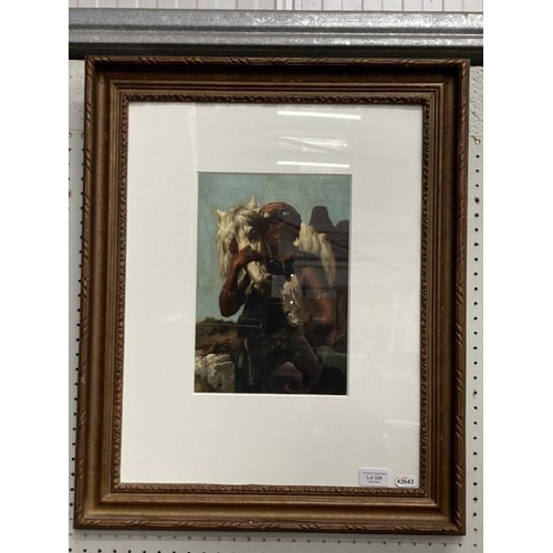 334 - Gilt framed 'The Moorish Maiden's First Love' print by Robert Gavin (Scottish 1827-1883) 48 x 60cm