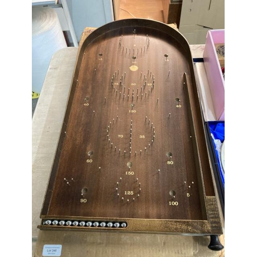 345 - Boxed Past Times bagatelle board with 12 steel balls