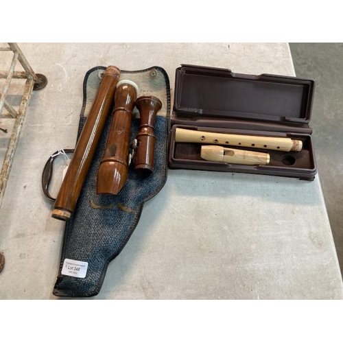 348 - Schneider Tenor recorder & Moech recorder