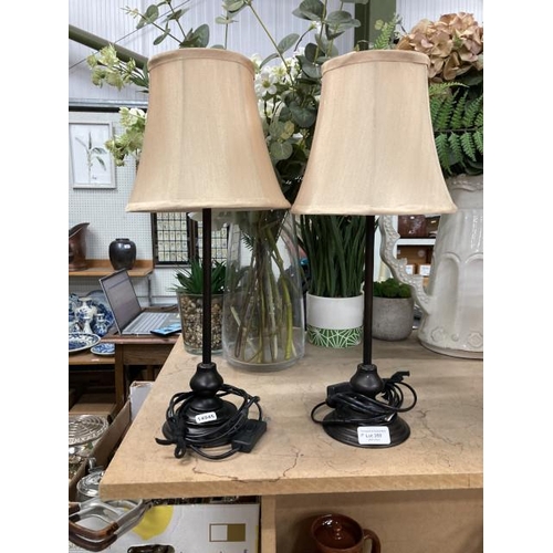 359 - Pair of Hill Interiors table lamps with shades 46H