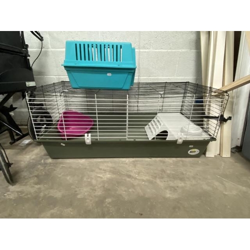 Atlas animal carrier and a Ferplast rabbit & guinea pig cage 50H 117W 58D
