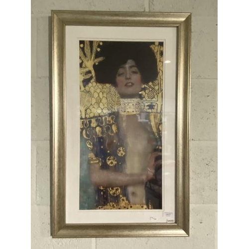 71 - Gilt framed 'Judith And The Head Of Holofernes' print by Gustav Klimt (Austrian 1862-1918) 48 x 80cm