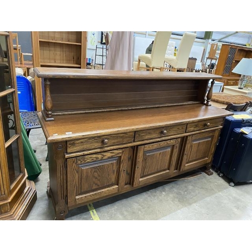 124 - Belgium oak sideboard 118H 195W 50D