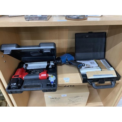 Cased Clarke air nailer/ stapler model. CSN1D NEW, case of heavy duty