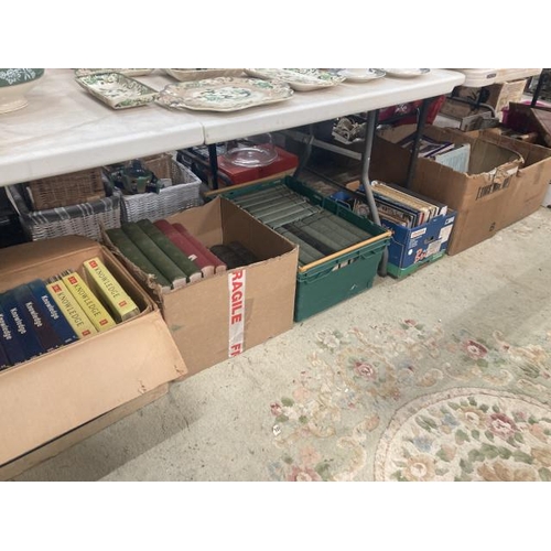 600 - 9 boxes of books including Chambers Encyclopedia vols 1-15, The Field vol 1955 & 1956 1 and 2, The D... 