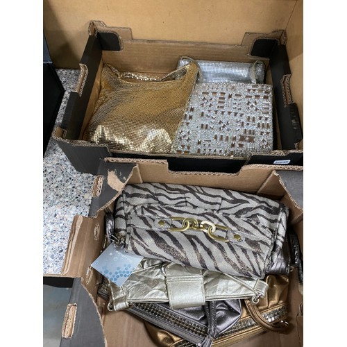 527 - 8 boxes of assorted evening bags including vintage 'Japelle' by Shilton International, vintage Marni... 