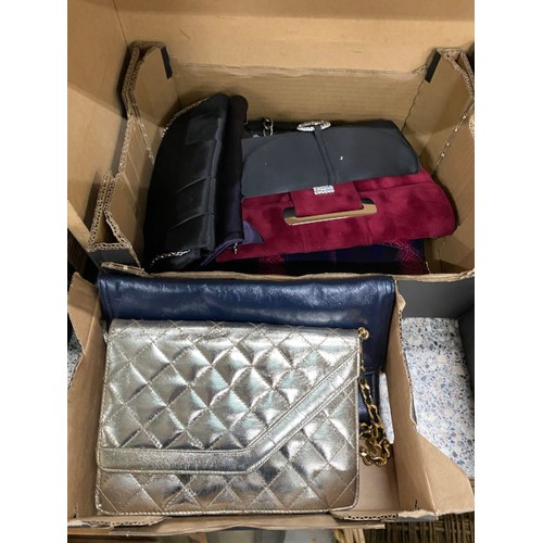 527 - 8 boxes of assorted evening bags including vintage 'Japelle' by Shilton International, vintage Marni... 