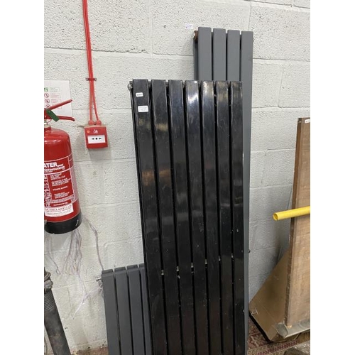 166 - Black radiator 161H x 48W and 2 anthracite grey radiators 180H x 26W & 60H x 88W