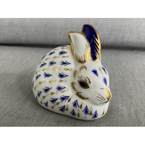 265 - Royal Crown Derby rabbit with gold stopper (1st quality)