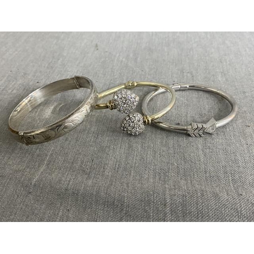 294 - 3 silver bangles