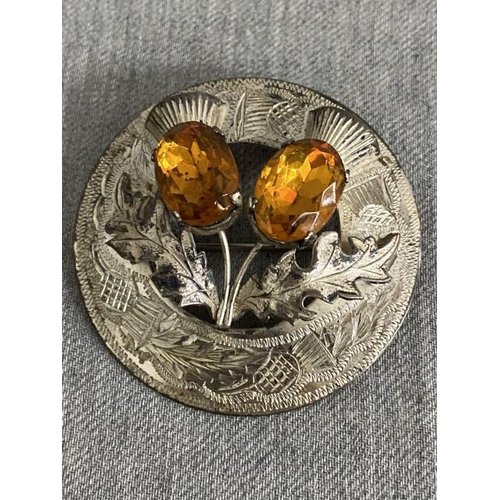 312 - Ward Brothers, Glasgow silver thistle brooch