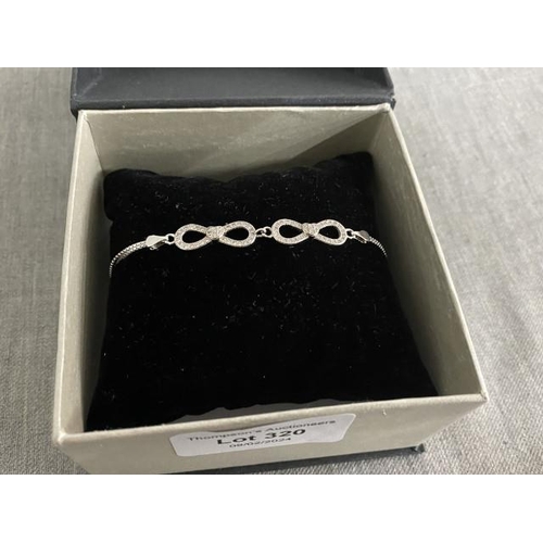 320 - 925 silver double strand bracelet